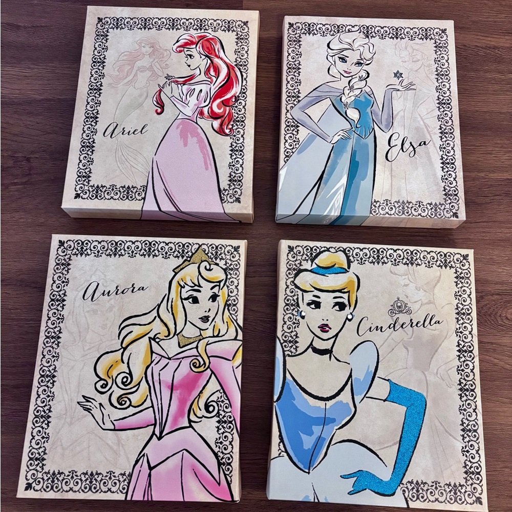 Disney/ Artissimo princess canvas wall art set of 4